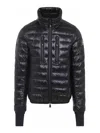 Moncler Hers Padded Down Jacket With Logo-patch In Blue