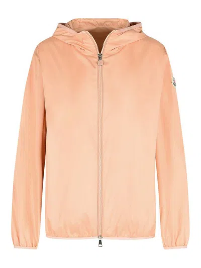 Moncler Fegeo Pink Polyester Jacket In Nude