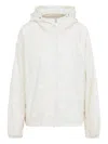 Moncler Off White Charmeil Hooded Jacket In Neutrals