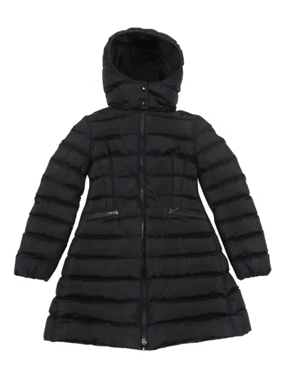 Moncler Kids' Charpal Long Coat In Black