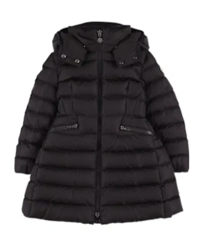 Moncler Charpal Nylon Down Coat In Black