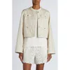 Moncler Veste En Coton Et Lin Chatel In White