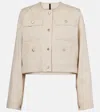 Moncler Chatel Cotton And Linen Jacket In White