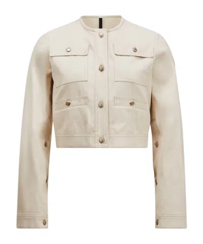 Moncler Chatel Cotton And Linen Jacket In 081 White