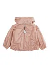 Moncler Chazeron Pink Jacket With Logo Plaque On The Zip Puller And Logo Patch On The Sleeve In Tech Fabric  In Pink