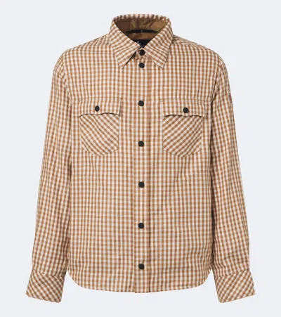 Moncler Check Cotton-blend Twill Shirt In Neutral