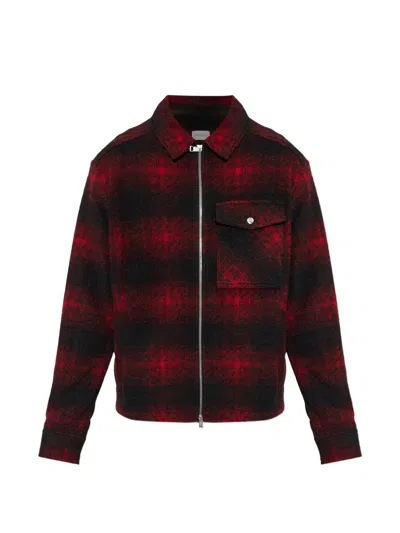 Moncler Plaid Long Sleeve Shirt Jacket Buttoned Cuffs In Multi