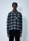 Moncler Check Overshirt In Blue