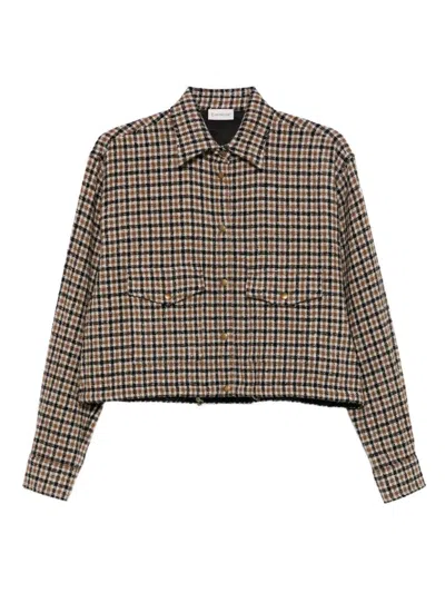 Moncler Check Wool Blend Long-sleeved Shirt