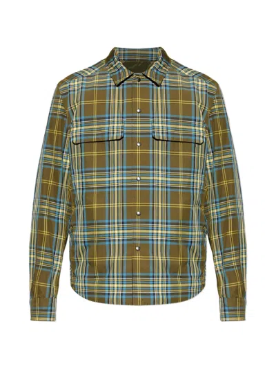 Moncler Checked Chest-pocket Overshirt In Multi