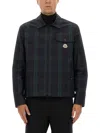 Moncler Plaid Long Sleeve Shirt In Black