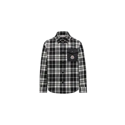Moncler Kids' Checked Cotton Shirt With Pocket, Boys, Multicolour, Size: 8y
