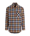 Moncler Checked Long Sleeve Cotton Shirt In Multicolor