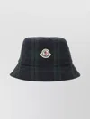 Moncler Checked Pattern Reversible Bucket Hat Design In Blue