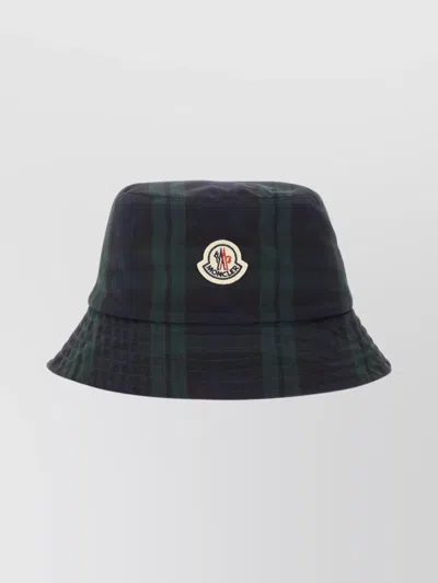 MONCLER CHECKED PATTERN REVERSIBLE BUCKET HAT DESIGN