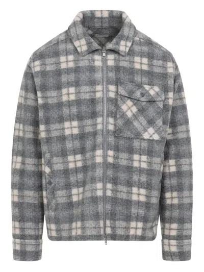 MONCLER CHECKED-PRINT ZIP-UP SHIRT JACKET