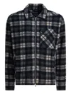Moncler Checked Shirt Jacket In Black