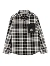 Moncler Checked Shirt With Pocket  In Black