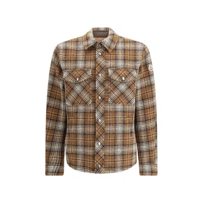 MONCLER CHECKED WOOL OVERSHIRT