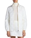 Moncler Checkered Jacket In Silk White