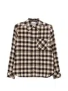 Moncler Check-pattern Button-down Jacket In Neutral
