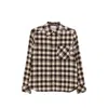 Moncler Check-pattern Button-down Jacket In Brown/neutrals