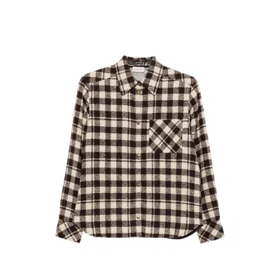MONCLER CHECK-PATTERN BUTTON-DOWN JACKET