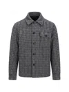 CHECK-PATTERN BUTTON-UP JACKET