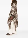 Moncler Check-pattern Cape In Multi