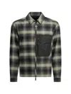 Moncler Check-pattern Padded Coat In Black