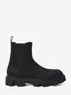 Moncler Peak City Nubuck Chelsea Boots In Black