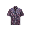 Moncler Chemise À Manches Courtes En Coton À Imprimé Requin In Multicolor