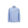 Moncler Chemise Avec Broderie En Coton In Blue