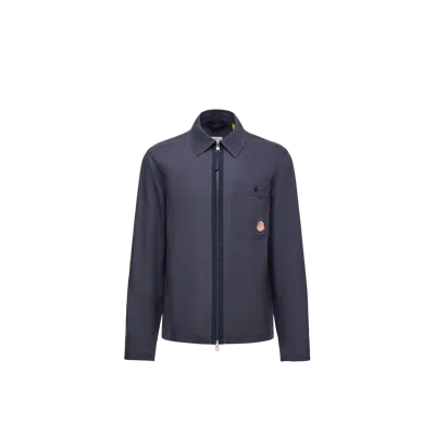 MONCLER X GILGA FARM BY DONALD GLOVER LINEN BLEND SHIRT, MEN, BLUE, SIZE: 50
