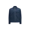Moncler Zip-up Overshirt In Bleu