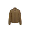 Moncler Padded Seersucker Zip Shirt Jacket In Green