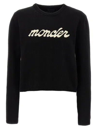 Moncler Chenille Logo Sweater In Multi