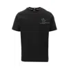 Moncler Chest Logo Print T-shirt In Black