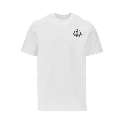 Moncler Chest Logo Print T-shirt In White