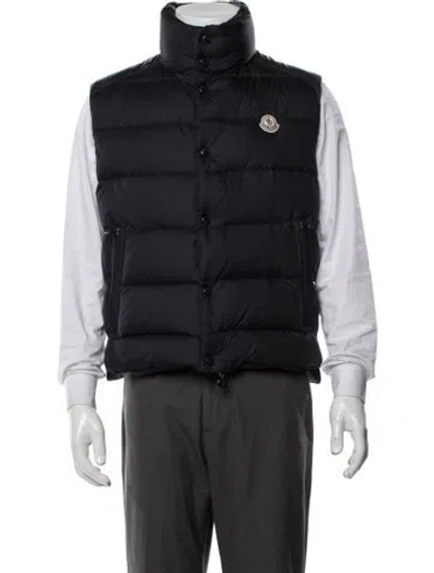 Pre-owned Moncler Cheval Gilet Quilted Pattern Vest In Blue