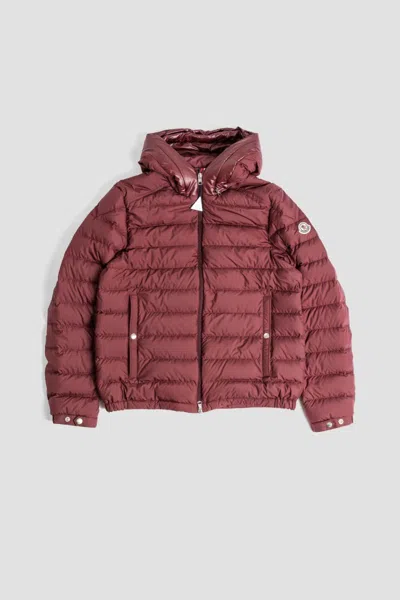 Moncler Chevrerie Hooded Quilted Down Jacket In Burgundy