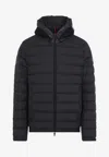 Moncler Midnight Blue Polyester Montbrocq Down Jacket In Black