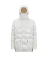 Moncler Drawstring Long Sleeve Jacket In White