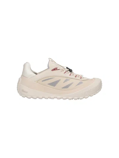 Moncler Chiari E Naturali Leather-look Sneakers For Women In Blue