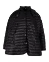 Moncler Chinchard Poncho-style Puffer Jacket In Black Nylon In Black