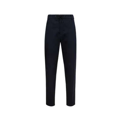Moncler Chino En Gabardine De Coton In Blue