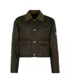 Moncler Chitre Cropped Cotton-canvas Trimmed Padded Quilted Shell Jacket In Black