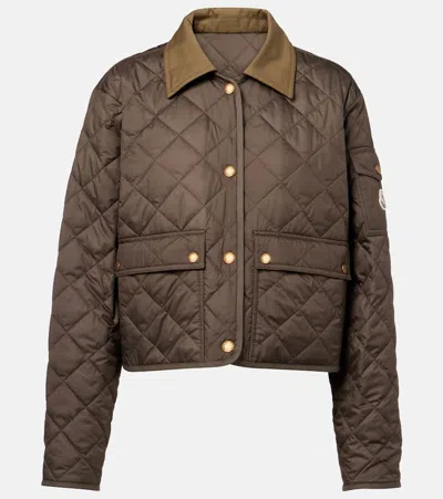 MONCLER CHITRE QUILTED CANVAS-TRIMMED JACKET