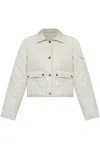 Moncler Chitre Quilted Jacket In White