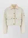 Moncler Chitre Cropped Cotton-canvas Trimmed Padded Quilted Shell Jacket